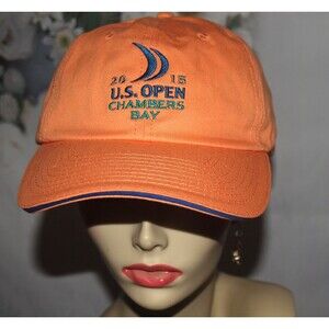 USGA 2015 US Open Chambers Bay Orange Golf Baseball Hat Cap Embroidered NEW